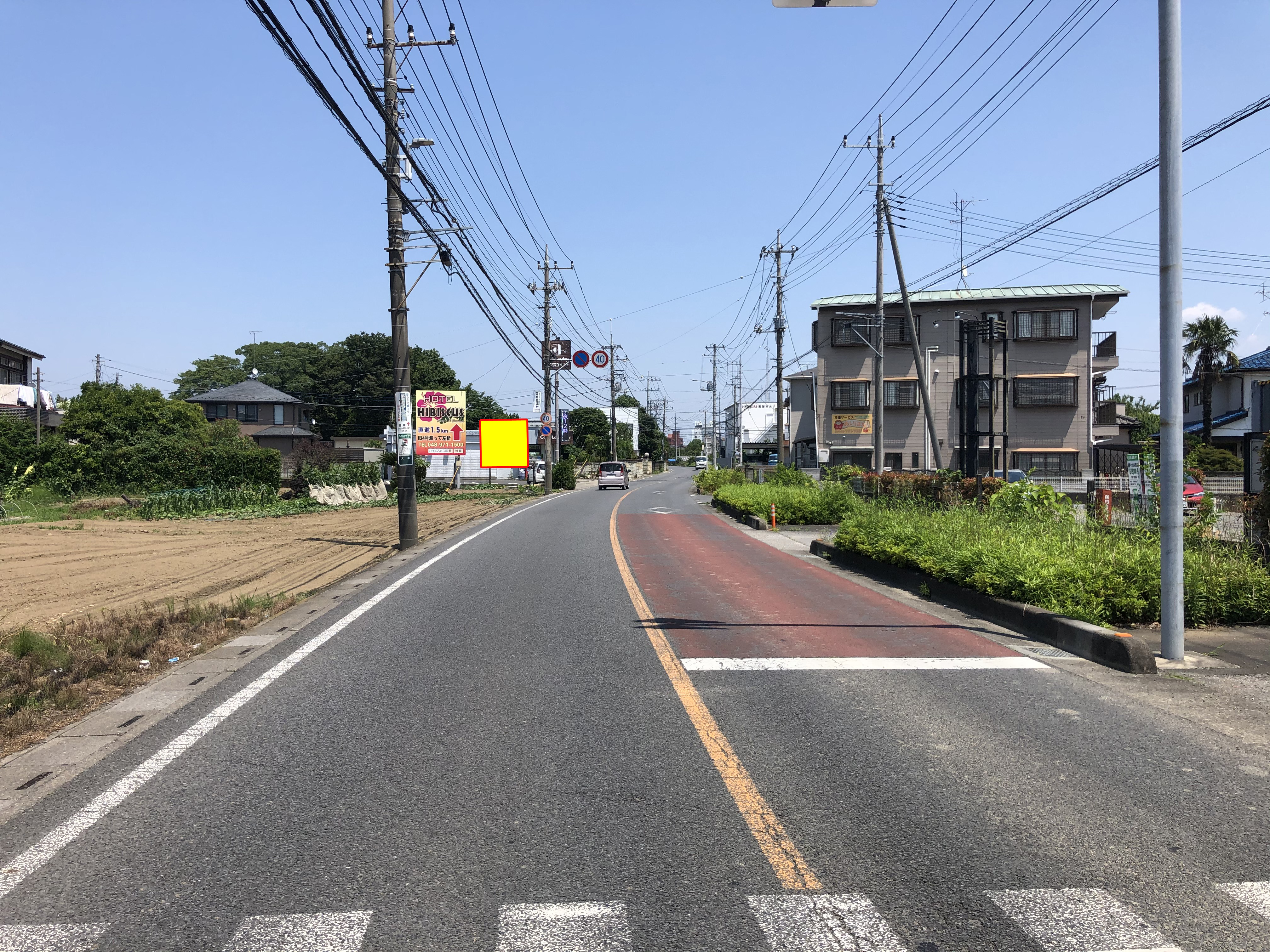 県道80号線沿い武里駅方面企画